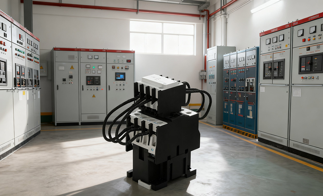 Quais projetos especiais o sistema de circuito magnético do contator da série CJ19 tem para lidar com a maior força eletromagnética e o estresse térmico gerado por comutação frequente?