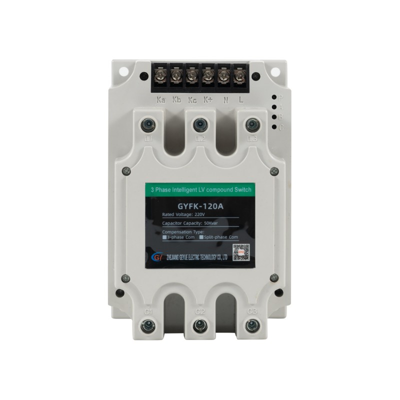GYFK-120A 220V 50KVAR Compensação de fase dividida com interruptor de baixa tensão inteligente de baixa tensão
